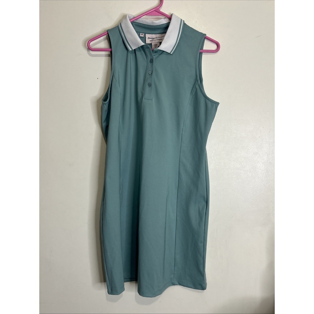 Tommy Bahama Racquet &  Tennis Dress Light Green Polo Collar Knit‎ Size M